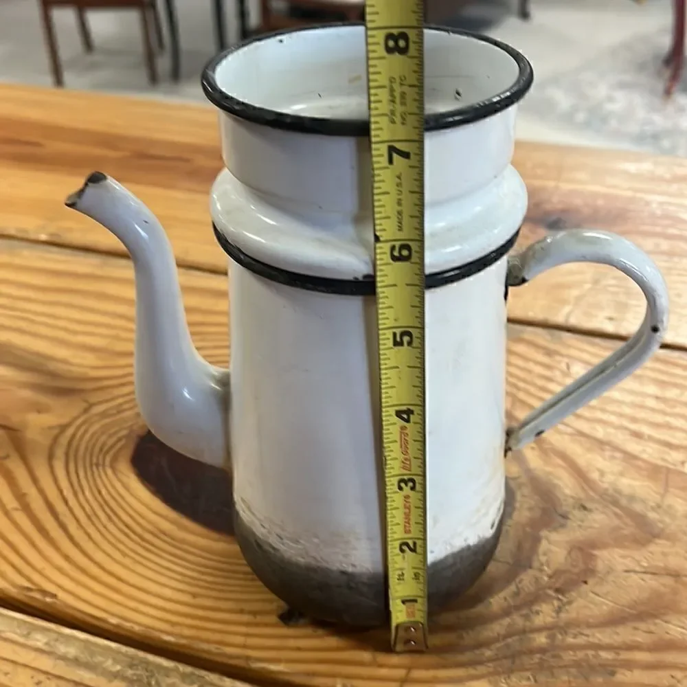 Vintage porcelain French drip coffee pot